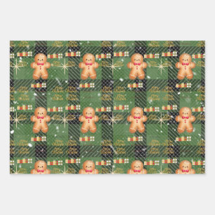 Christmas cookie wrapping paper sheet