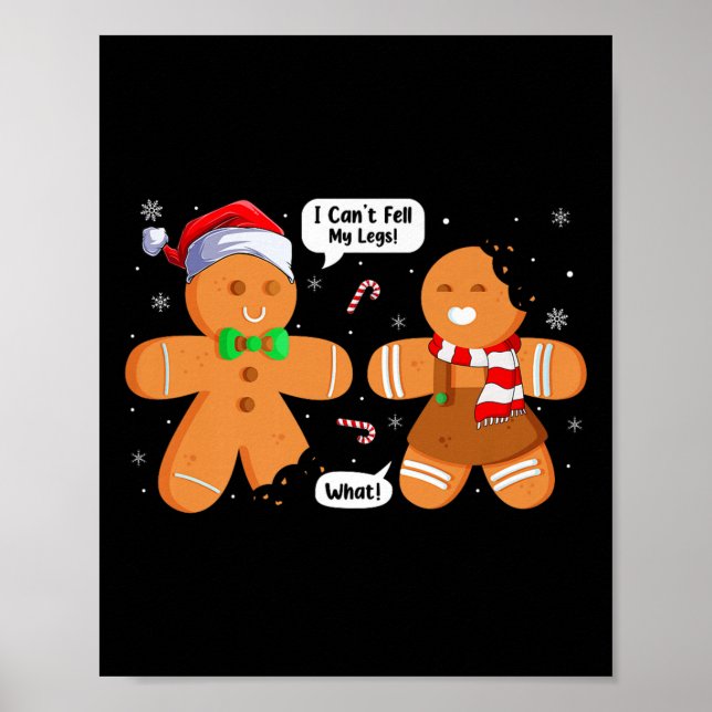 Christmas Cookie Xmas Family Funny Gingerbread Boy Poster (Front)