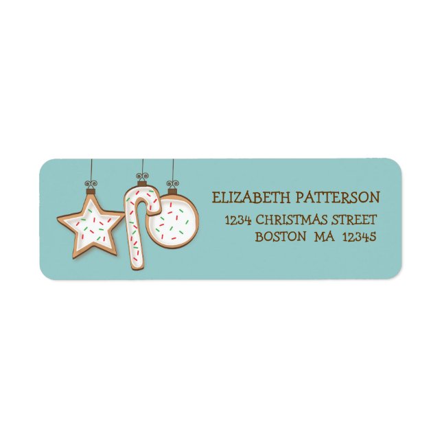 Christmas Cookie Yummy Address Labels (Front)