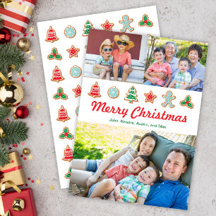 Christmas Cookies 3 Photo Holiday Card