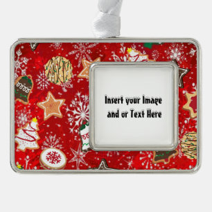 Christmas Cookies add your photo Framed Ornament