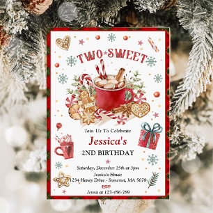  Christmas Cookies and Cocoa 2ND Birthday Party Invitation