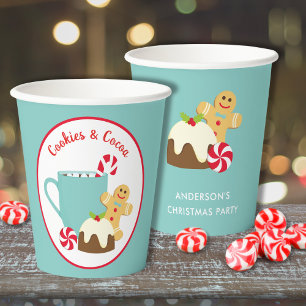 CHRISTMAS COOKIES AND COCOA PAPER CUPS