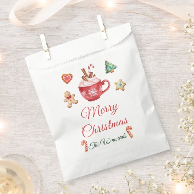 Christmas Cookies and Cocoa Party Favour Bag (Clipped)