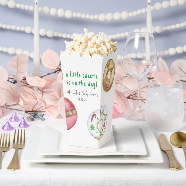 Christmas cookies and doughnuts baby shower favour box (Wedding)