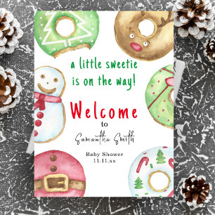 Christmas cookies and doughnuts Welcome baby showe Poster