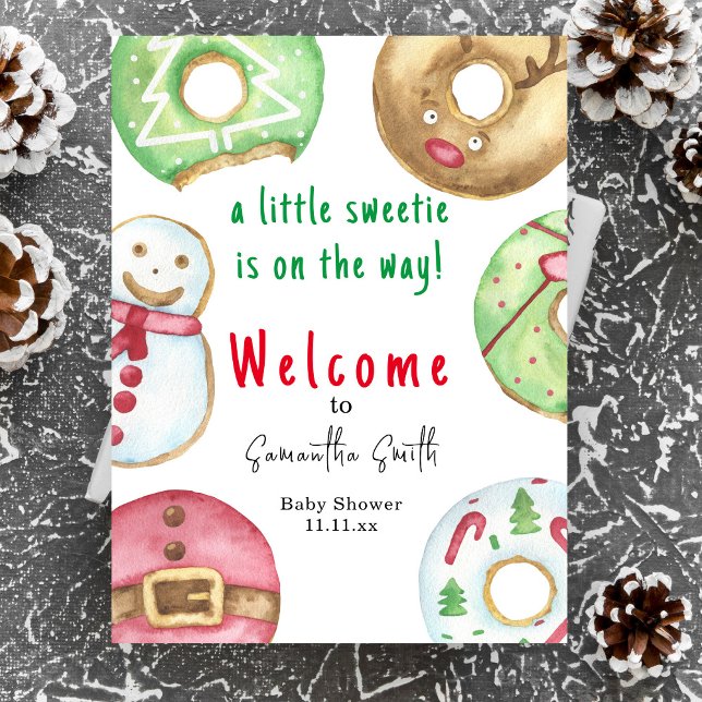 Christmas cookies and doughnuts Welcome baby showe Poster (Creator Uploaded)