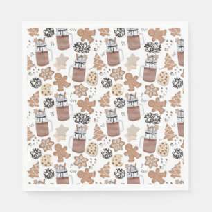 Christmas Cookies and Hot Cocoa Holiday Baking Napkin