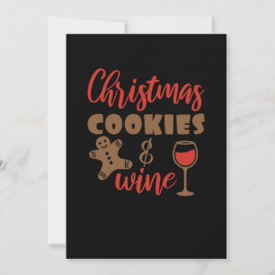 Christmas cookies and wine save the date