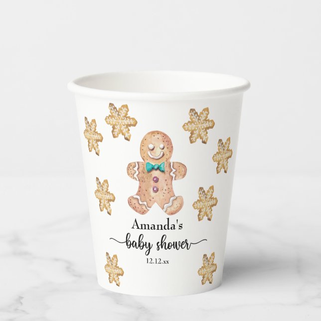 Christmas cookies baby shower paper cups (Front)