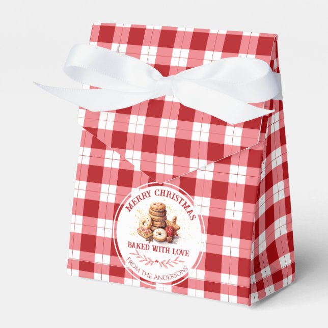 Christmas Cookies Baked With Love Favour Box (Front Side)