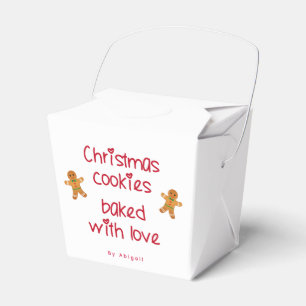 Christmas Cookies Baked with Love Gingerbread Men Favour Box