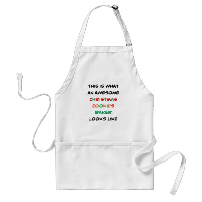 christmas cookies baker, awesome standard apron (Front)