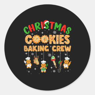Christmas Cookies Baking Crew Funny Cookie Family  Classic Round Sticker