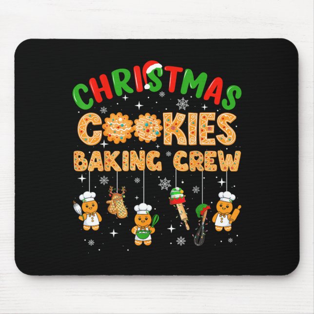 Christmas Cookies Baking Crew Funny Cookie Family  Mouse Pad (Front)