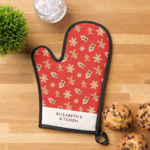 Christmas Cookies Baking Holiday Custom Festive Oven Mitt