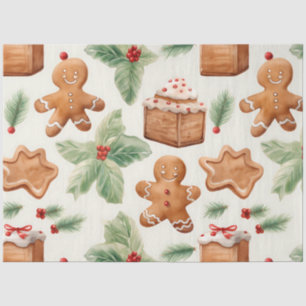 Christmas Cookies Cakes Gingerbread Men Christmas Tissue Paper