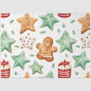 Christmas Cookies Cakes Gingerbread Men Christmas Tissue Paper