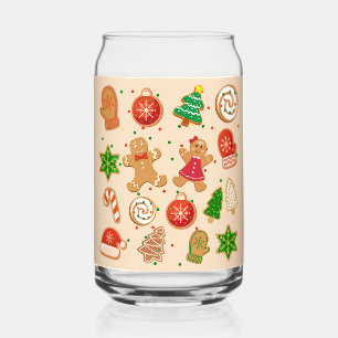 Christmas Cookies Can Glass