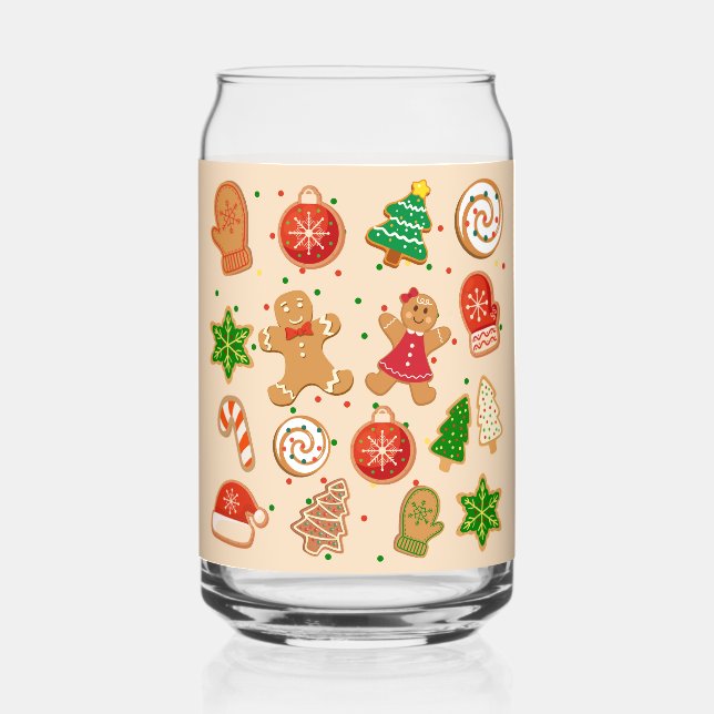 Christmas Cookies Can Glass (Front)