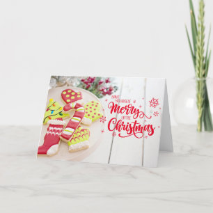 Christmas Cookies Cane and Warm Wishes  Holiday Ca