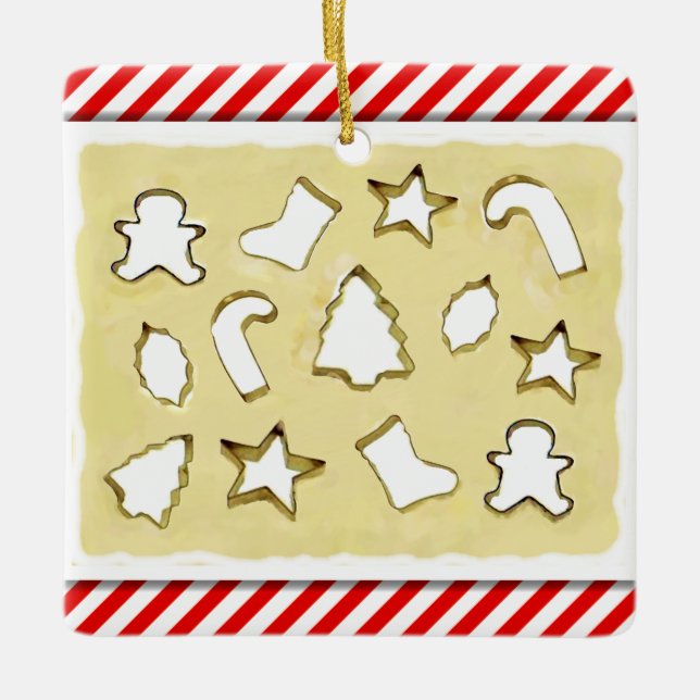 Christmas Cookies Ceramic Tree Decoration (Front)