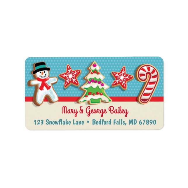 Christmas Cookies Christmas Card Address Labels 2 (Front)