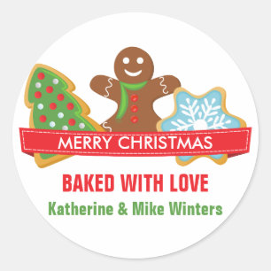 Christmas Cookies Classic Round Sticker