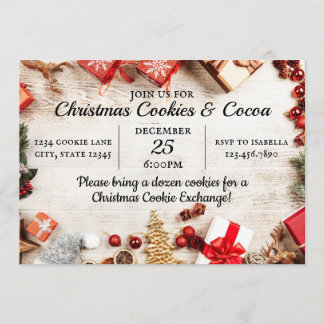 Christmas Cookies & Cocoa Winter Invitation