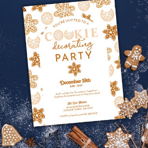 Christmas Cookies Decorating Holiday Party Invitation