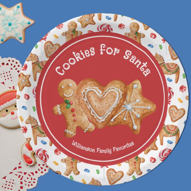 Christmas Cookies for Santa Paper Plate (Creator Uploaded)