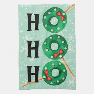 Christmas Cookies Funny Ho Ho Ho Snowflake Dish Tea Towel