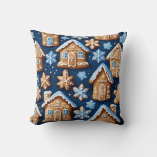 Christmas cookies ginger breadman Winter holiday Cushion