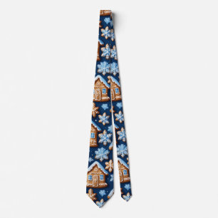 Christmas cookies ginger breadman Winter holiday Tie