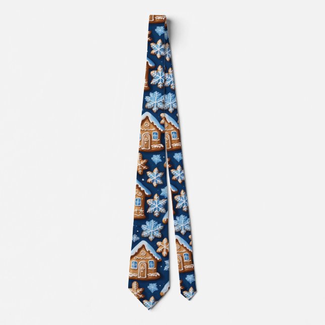 Christmas cookies ginger breadman Winter holiday   Tie (Front)