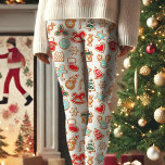 Christmas Cookies Gingerbread Holiday Capri Leggings<br><div class="desc">Celebrate the festive season with these fun and cosy Christmas Cookies Gingerbread Capri Leggings. Featuring a delightful pattern of holiday-themed cookies, candy canes, and gingerbread designs, these leggings are perfect for spreading holiday cheer. Whether you're baking cookies or cosying up by the fireplace, these leggings will keep you stylish and...</div>