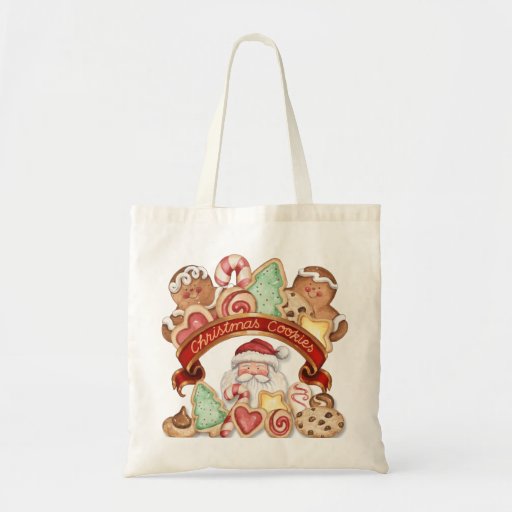 Christmas Cookies Gingerbread & Santa Bags | Zazzle