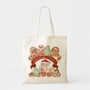 Christmas Cookies Gingerbread & Santa Tote Bag