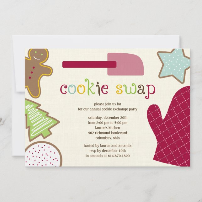 Christmas Cookies Holiday Party Invitations (Front)