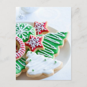Christmas cookies holiday postcard