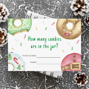 Christmas cookies - How many candies game Enclosure Card