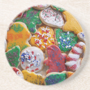 Christmas Cookies I Colourful Holiday Baking Coaster