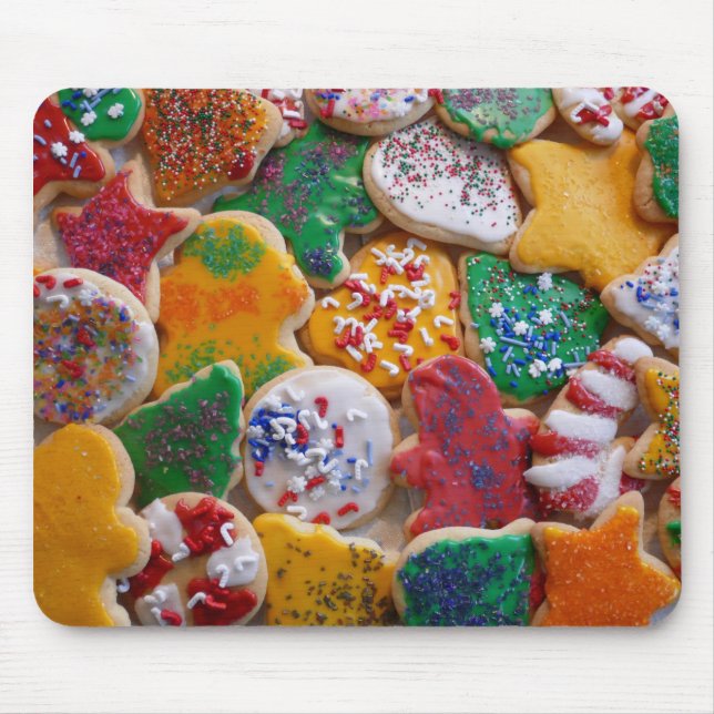 Christmas Cookies I Colourful Holiday Baking Mouse Pad (Front)