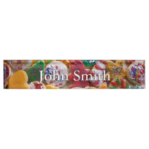 Christmas Cookies I Colourful Holiday Baking Nameplate