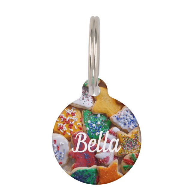 Christmas Cookies I Colourful Holiday Baking Pet Tag (Front)