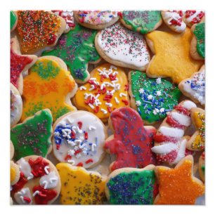 Christmas Cookies I Colourful Holiday Baking Photo Print