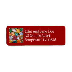 Christmas Cookies I Colourful Holiday Baking Return Address Label