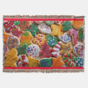Christmas Cookies I Colourful Holiday Baking Throw Blanket