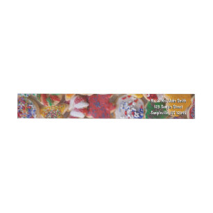 Christmas Cookies I Colourful Holiday Baking Wrap Around Label