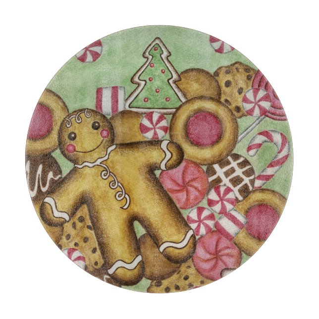Christmas Cookies Kitchen Cutting Board Gift (Front)